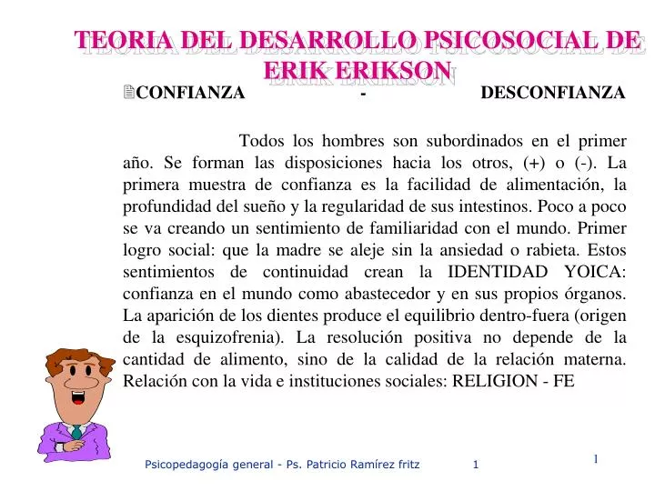 teoria del desarrollo psicosocial de erik erikson