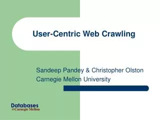 User-Centric Web Crawling