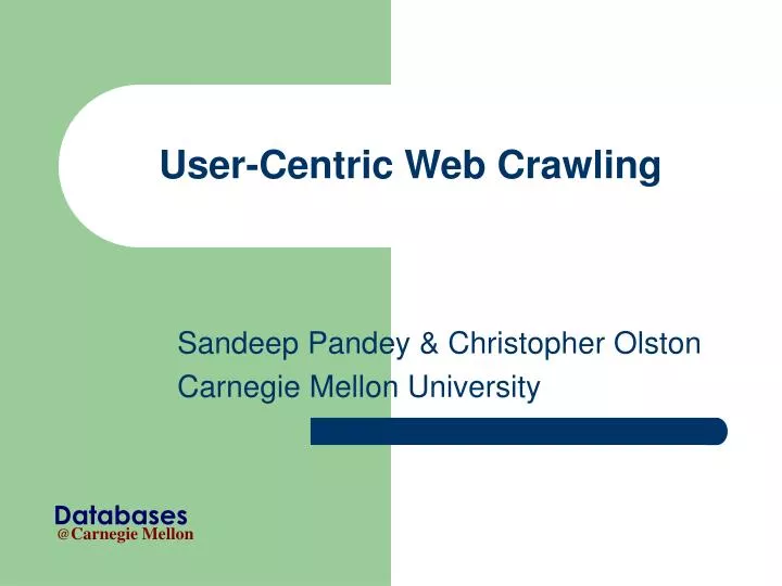 user centric web crawling