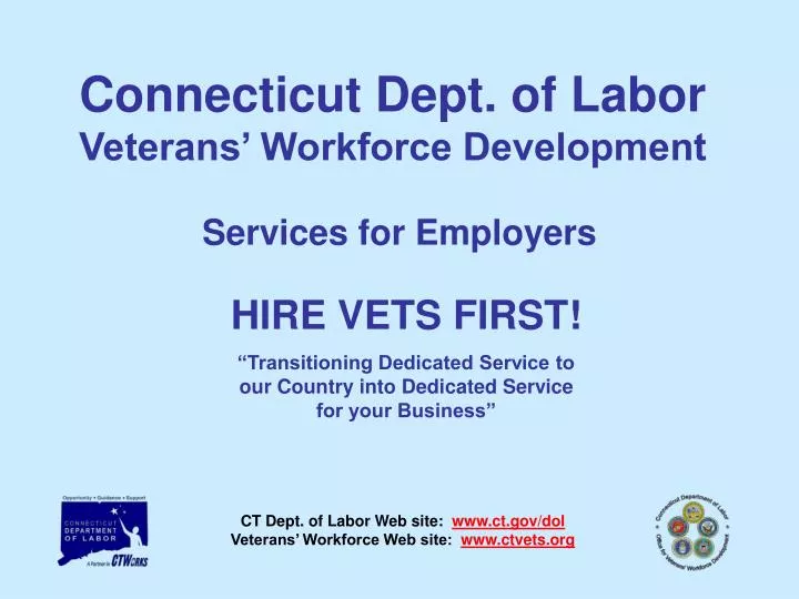 connecticut dept of labor veterans workforce development