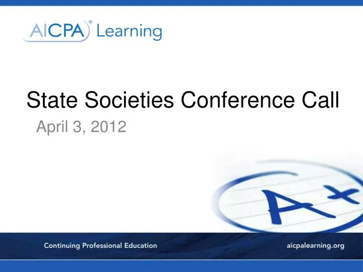state societies conference call