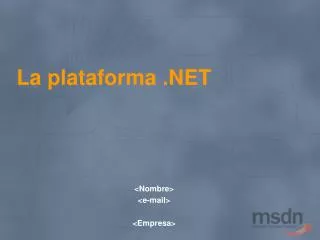 La plataforma .NET