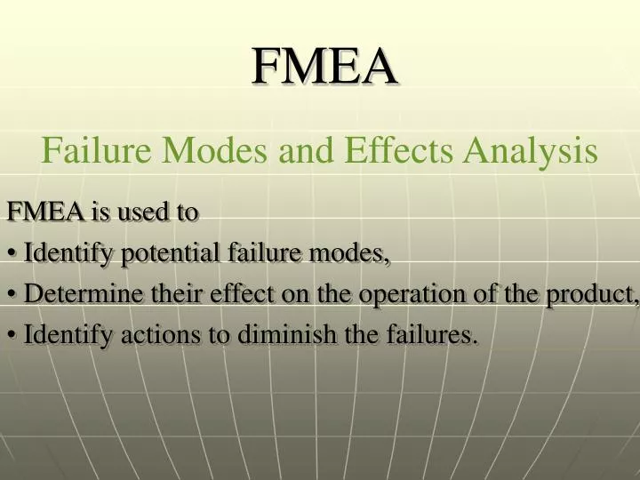 failure modes and effects analysis