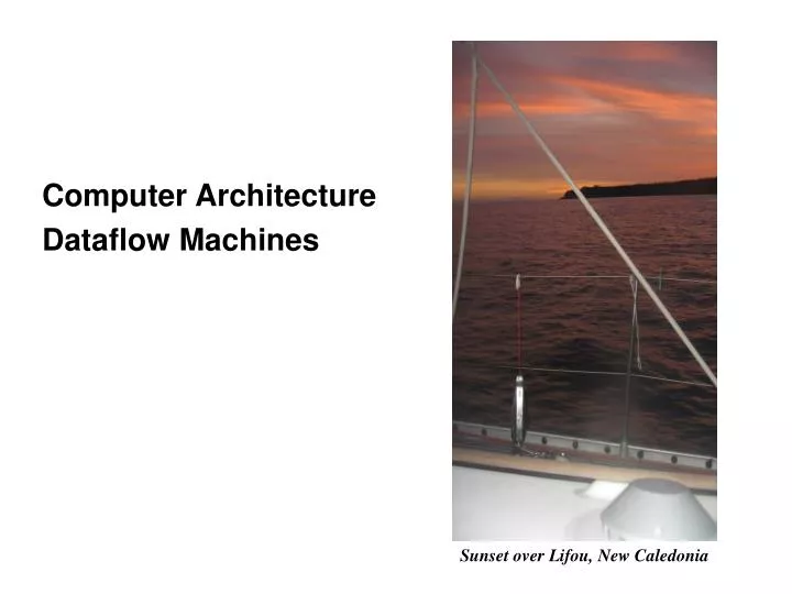 computer architecture dataflow machines