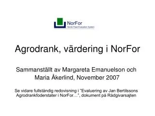 agrodrank v rdering i norfor