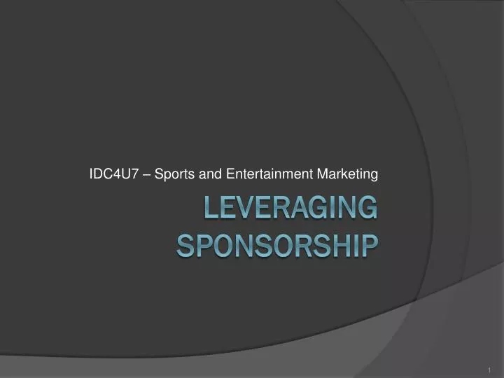 idc4u7 sports and entertainment marketing