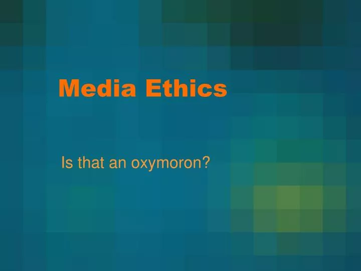 media ethics