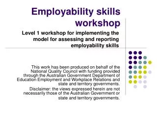 Employability skills workshop