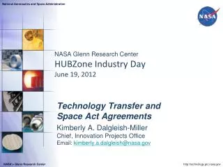 NASA Glenn Research Center HUBZone Industry Day June 19, 2012