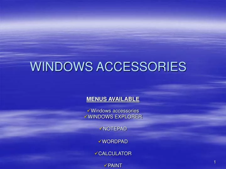 windows accessories