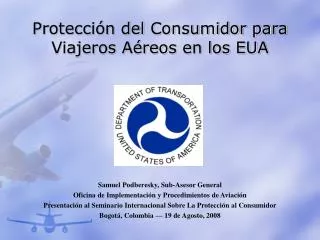 Protección del Consumidor para Viajeros Aéreos en los EUA