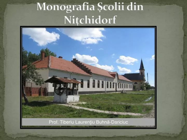 monografia colii din ni chidorf