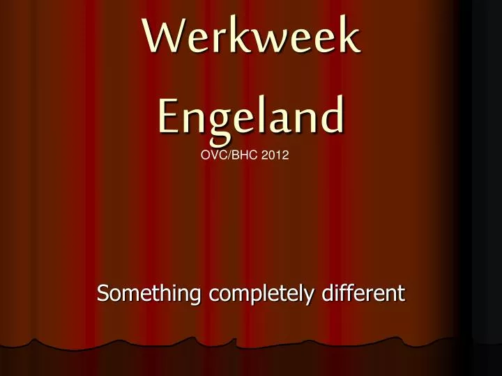 werkweek engeland