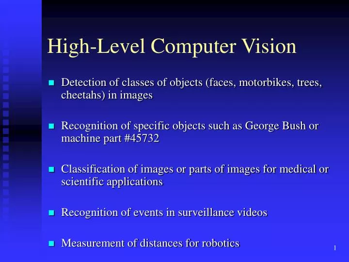 high level computer vision