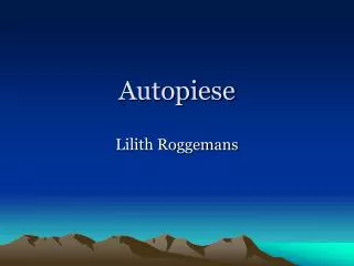 autopiese