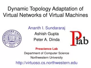Dynamic Topology Adaptation of Virtual Networks of Virtual Machines