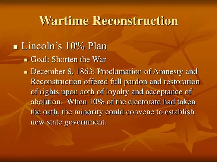 wartime reconstruction
