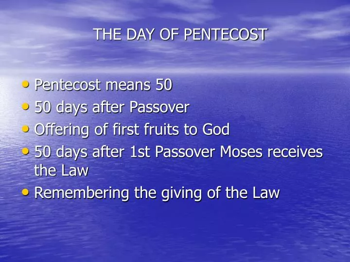 the day of pentecost