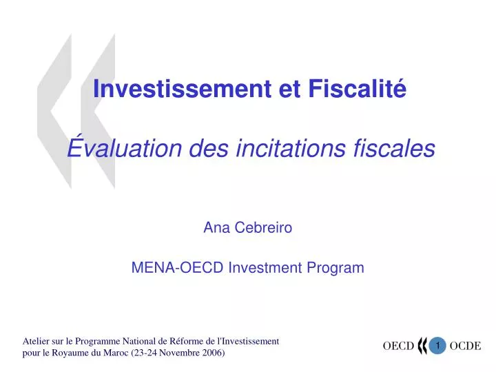 investissement et fiscalit valuation des incitations fiscales