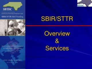 SBIR/STTR Overview &amp; Services