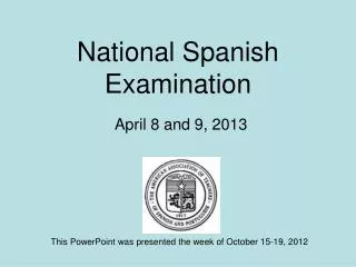 National Spanish Examination