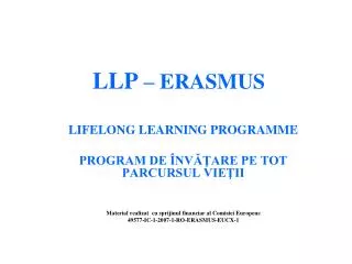 LLP – ERASMUS