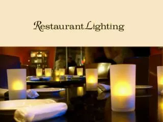 Restaurant Lighting - Rechargeable Tea Lights