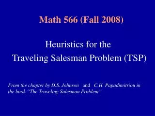 Math 566 (Fall 2008)