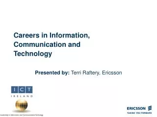 Careers in Information, Communication and Technology