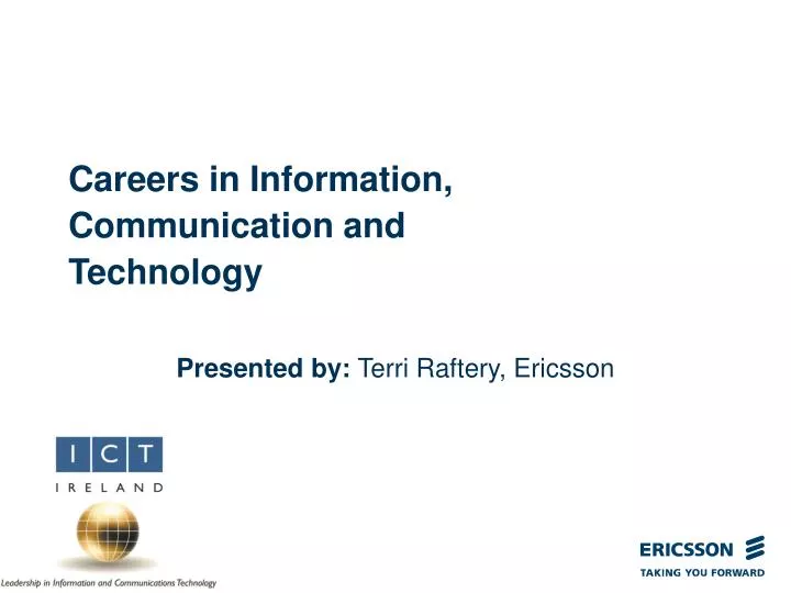 careers in information communication and technology