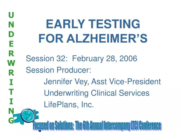 early testing for alzheimer s