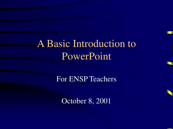 a basic introduction to powerpoint
