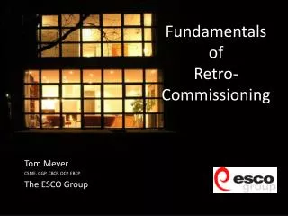 Fundamentals of Retro-Commissioning