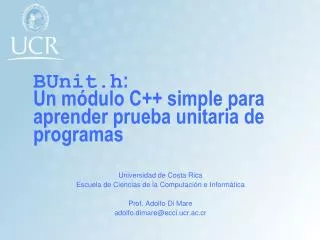 bunit h un m dulo c simple para aprender prueba unitaria de programas