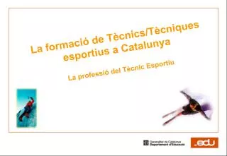 la formaci de t cnics t cniques esportius a catalunya la professi del t cnic esportiu