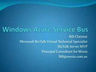 Windows Azure Service Bus