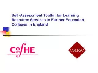 Self-Assessment Toolkit for Learning Resource Services in Further Education Colleges in England
