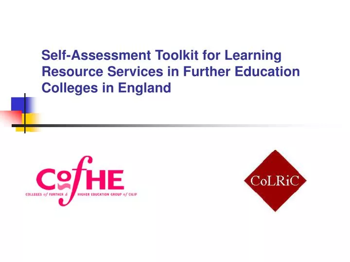 self assessment toolkit for learning resource services in further education colleges in england