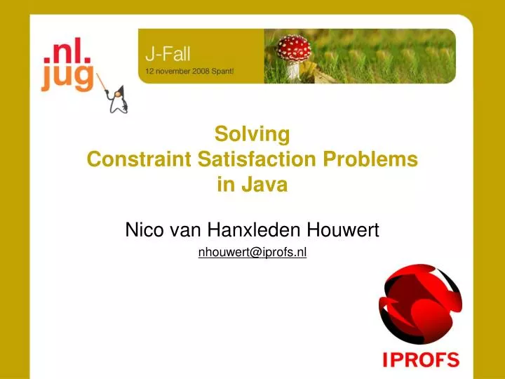 solving constraint satisfaction problems in java