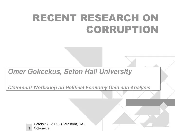 recent research on corruption