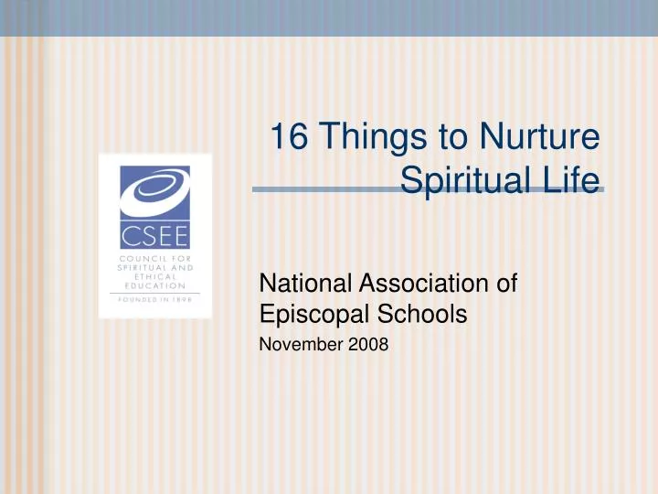 16 things to nurture spiritual life