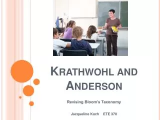 Krathwohl and Anderson