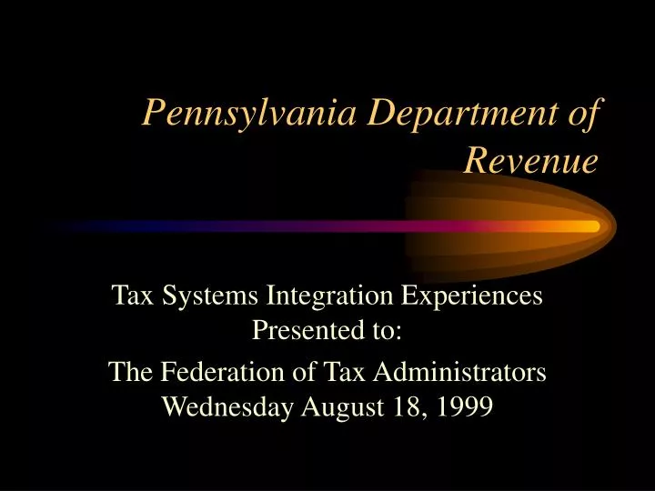pennsylvania department of revenue