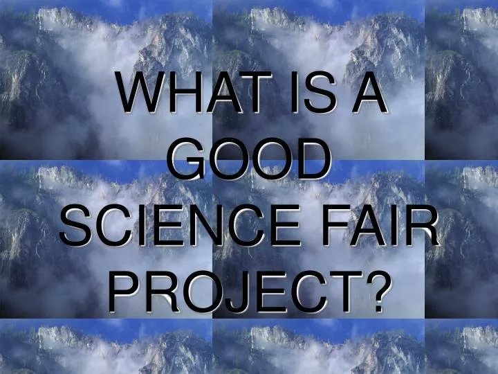 what is a good science fair project