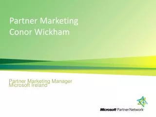 Partner Marketing Conor Wickham