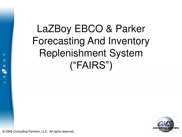 lazboy ebco parker forecasting and inventory replenishment system fairs