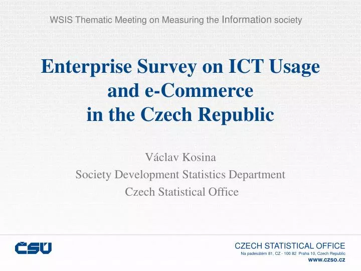 enterprise survey on ict usage and e commerce in the czech republic