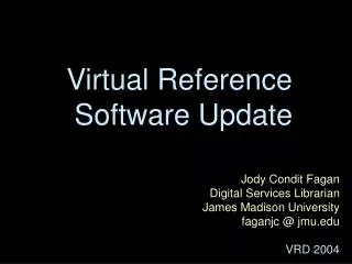 Virtual Reference Software Update