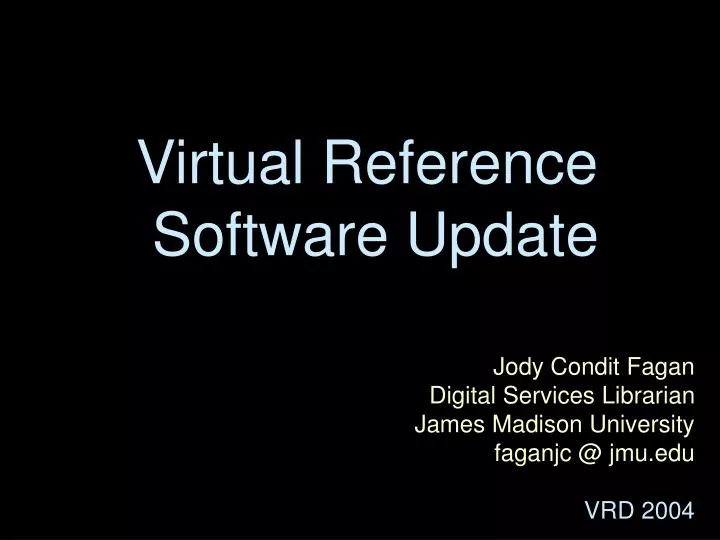 virtual reference software update