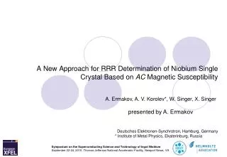 A New Approach for RRR Determination of Niobium Single Crystal Based on AC Magnetic Susceptibility